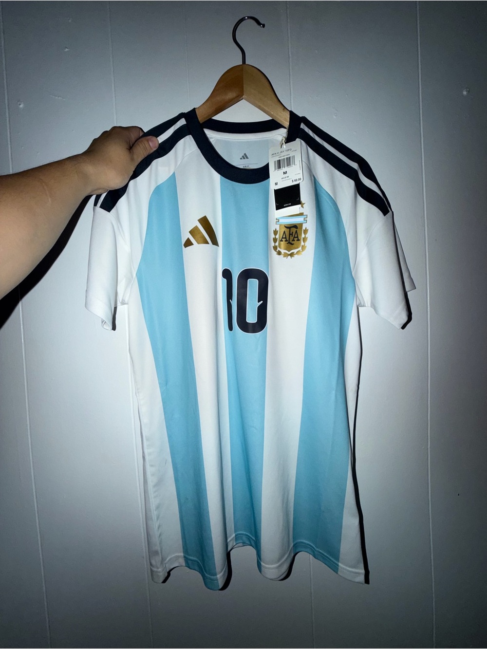 Men Adidas Argentina Lionel Messi Jersey #10 Size M